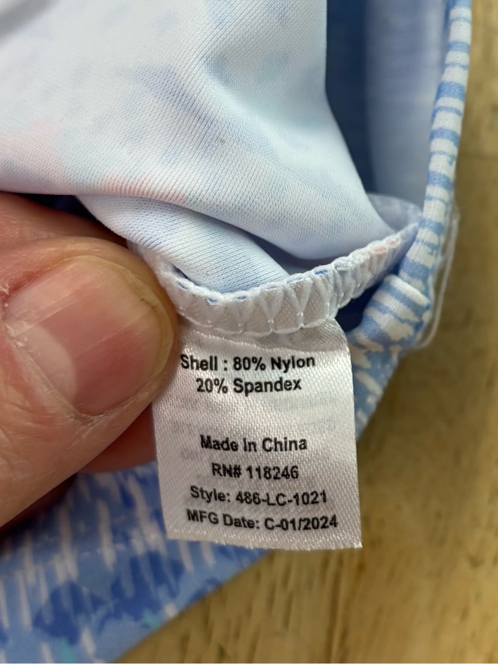 NWT Cabana Life Blue & White Printed Swim Coverup - Picture 3 of 8